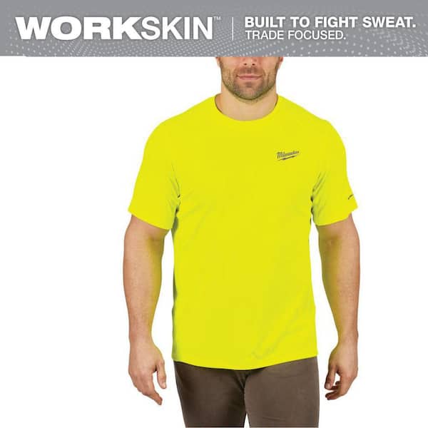 Men's Extra Large Hi-Vis GEN II WORKSKIN Light Weight Performance Short-Sleeve T-Shirt