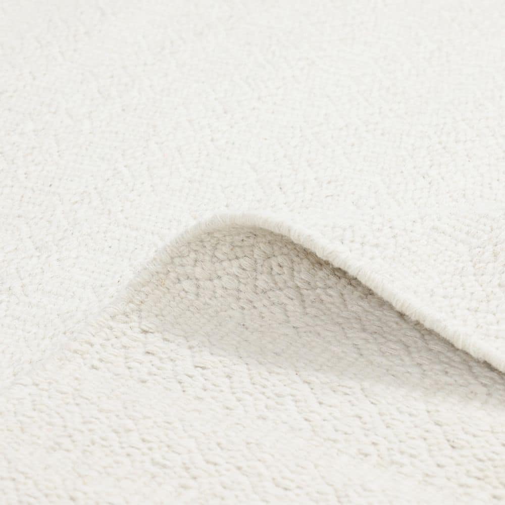 Handmade Ivory Wool 60'' x 36'' Flatweave Area Rug