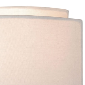 Burnaby 1-Light Gold Mid-Century Modern Flush Wall Sconce White Linen