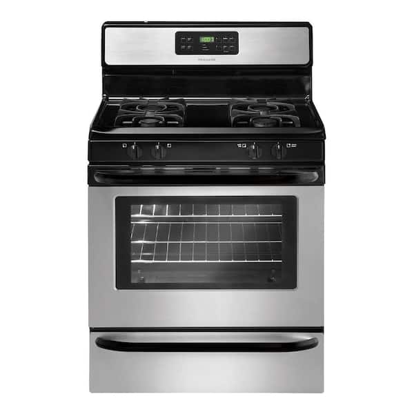 Frigidaire 30 in. 5.0 cu. ft. Gas Range with Self-Cleaning Oven in Stainless Steel