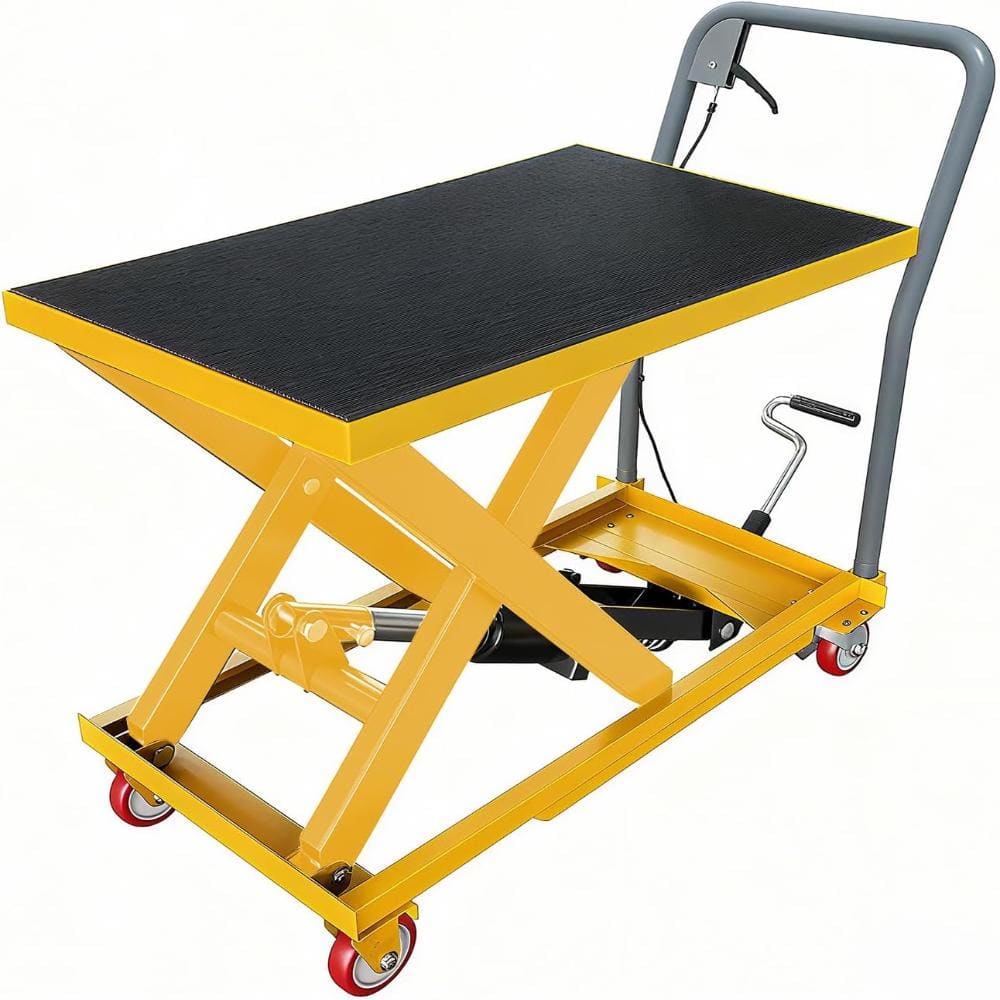 "Hydraulic Lift Table Cart, 500lbs Capacity 28.5"" Lifting Height Hydraulic Table Cart, Single Scissor Lift" price history on PriceWatchPro