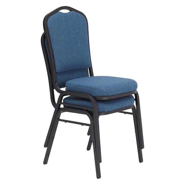 National Public Seating 9300-Series Natural Blue Deluxe Fabric Upholstered Stack  Chair (2-Pack) 9374-BT/2 - The Home Depot