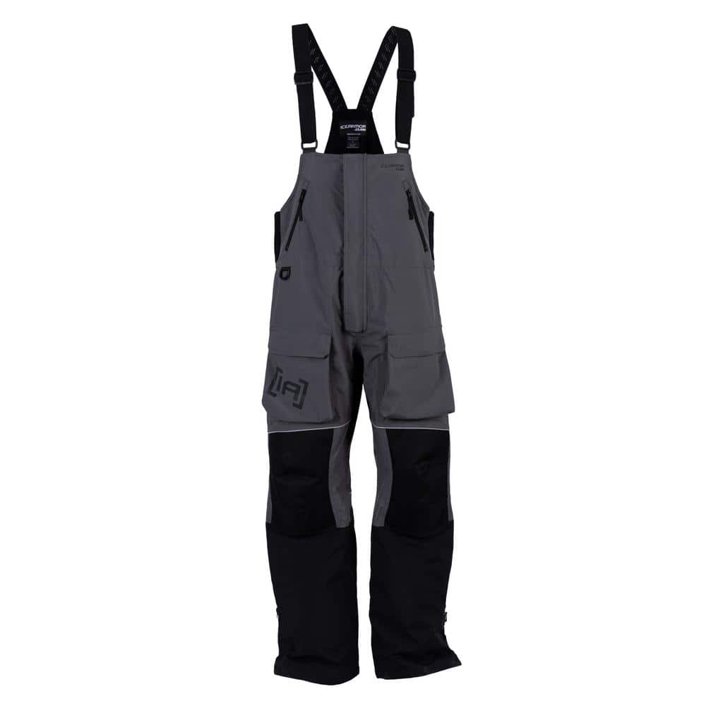 Clam Edge Black and Charcoal Med. Ice Fishing Bib 17945 - The Home Depot