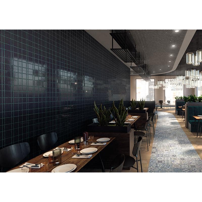 Maastricht Blue Large Format Textured Ceramic Wall Tile