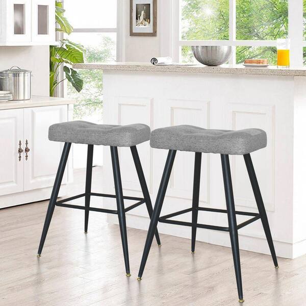 Elevens Gray Oil Proof And Water, 26 Counter Stools Backless