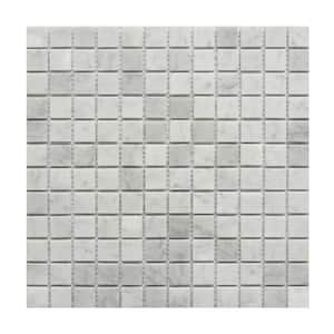 Rockart Carrara Marble Polished 12 in. x 12 in. Square 1 in. Natural Stone Mosaic Tile (11.0868 sq. ft./Case)