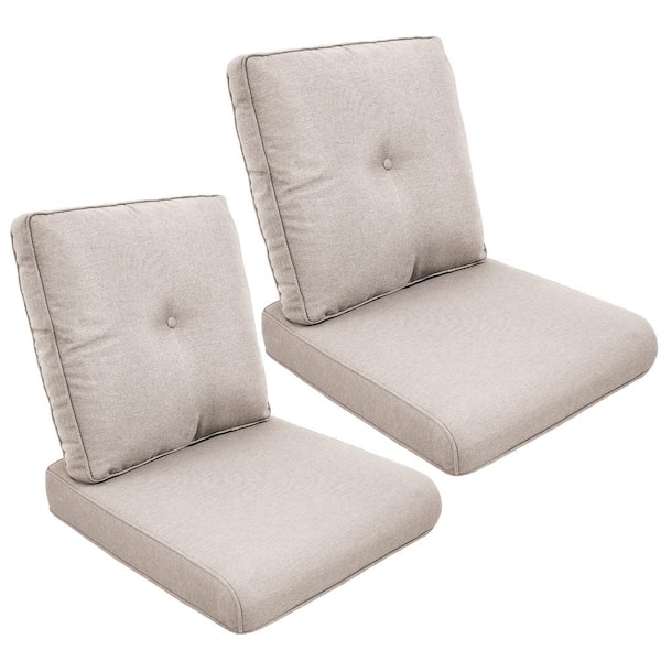 Opohoro ArcoBay 22 in. x 25 in. x 4 in. 4-Piece Deep Seating Outdoor Lounge Chair Replacement Cushion Set in Beige