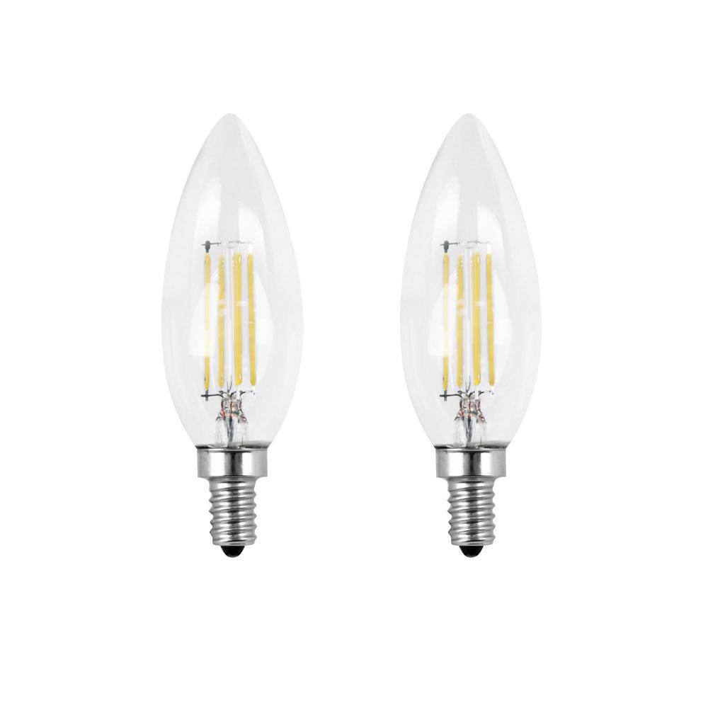 Clear Dimmable 40W Equivalent LED Candelabra Bulb 2-Pack