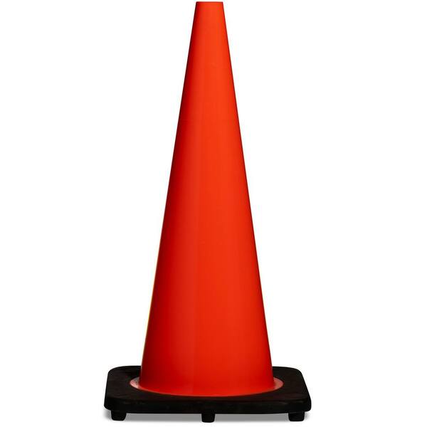 BOEN 36 in. Orange PVC Non Reflective Traffic Safety Cone TC-36 - The ...