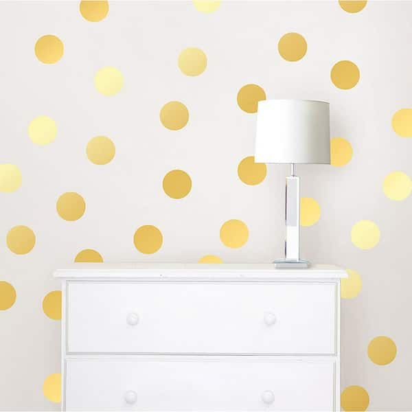 WallPops Gold Confetti Dots Wall Decal Set TWPD1642 - The Home Depot