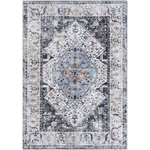 Yara Yash Linen Charcoal 7 ft. 1 in. x 10 ft. Area Rug