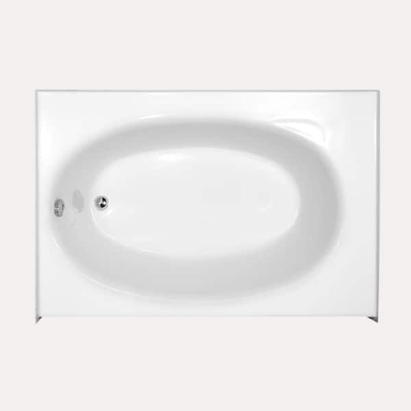 Kona 60 in. Left Drain Rectangular Alcove Bathtub in White