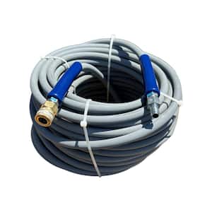 3/8 ft. x 150 ft. Gray Pressure Washer Replacement Hose, Non-Marking with Quick Disconnects