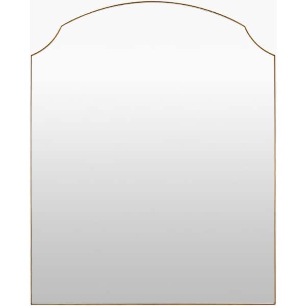 Galey Alix Landon Traditional Accent Mirror, 36 in. H x 29 in. W x 1 in. D, Gold