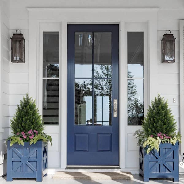 2 ft. Artificial Topiary Cedar Tree, Faux Pine Shrub Plant with Black Pot Artificial Plants Outdoor Indoor Decor