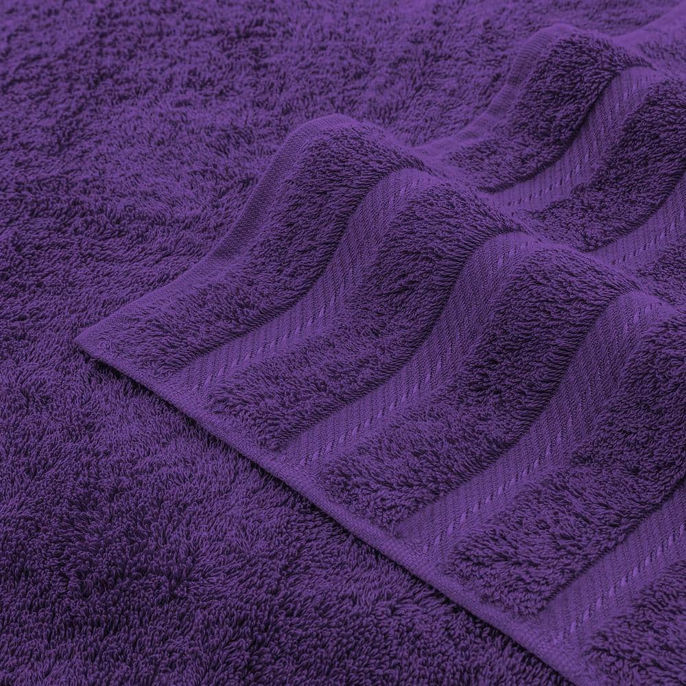 Luxury Purple Turkish Cotton 6-Piece Towel Set