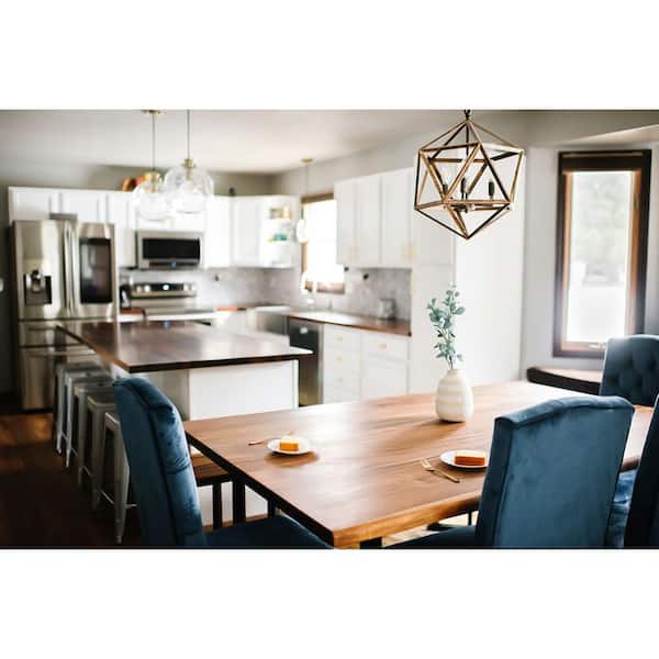 4 ft. L x 30 in. D Unfinished Saman Solid Wood Butcher Block Desktop Countertop with Live Edge