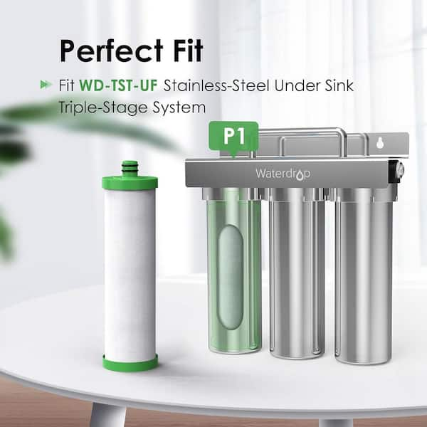 Store waterdrop undersink stainless steel water filter system model: WD-AS08