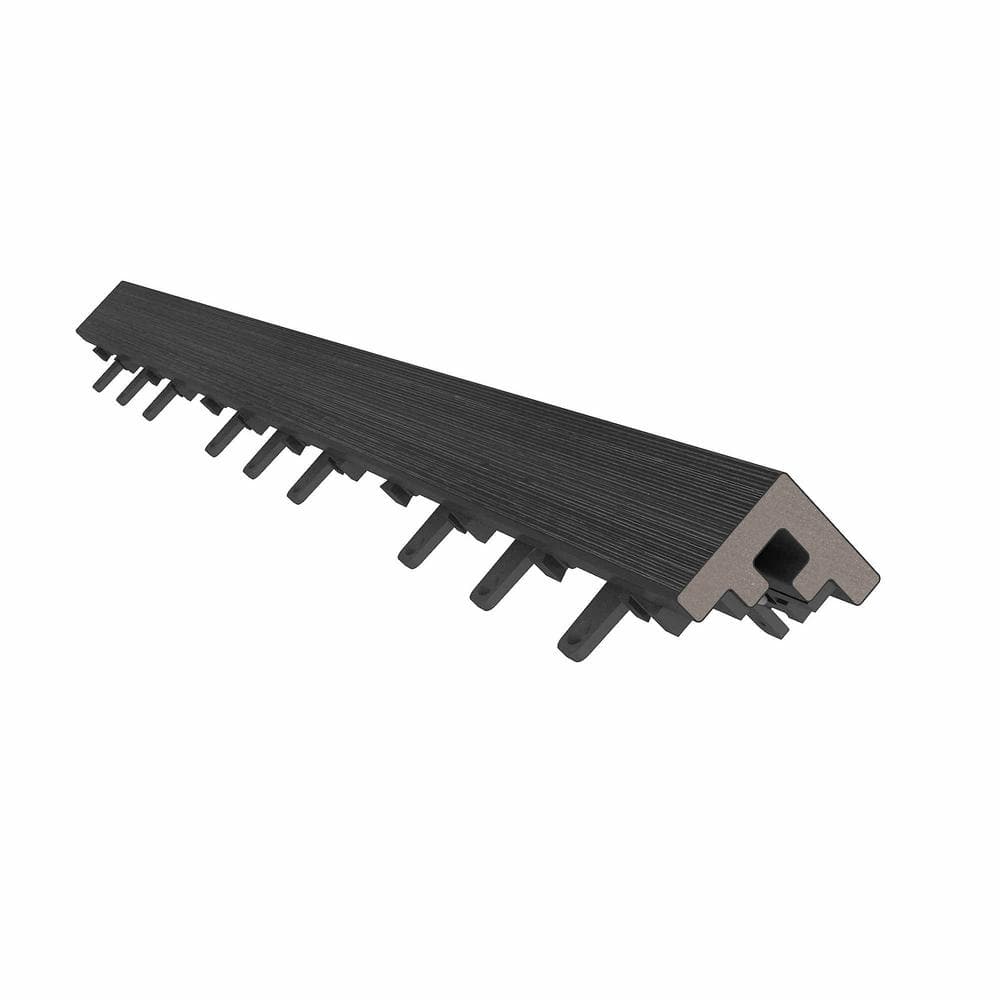 1/6 ft. x 3 ft. Quick Deck Composite Deck Tile Stair Trim in Hawaiian Charcoal (2-Pieces per Box) price history on PriceWatchPro