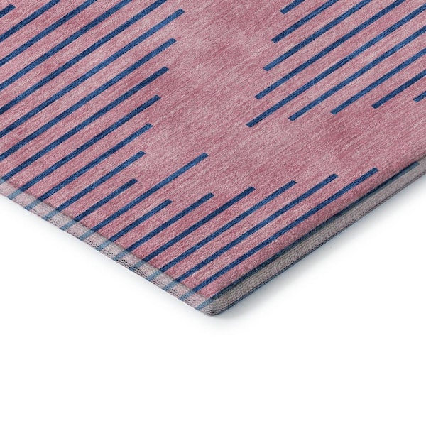 Mayfield Premium Machine Washable Abstract AMF1017 Pink 2 ft. x 3 ft. Area Rug