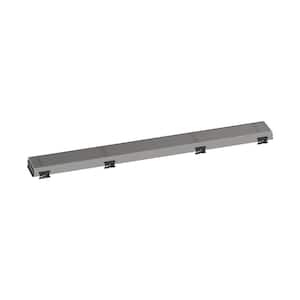RainDrain Match Boardwalk Stainless Steel Linear Shower Drain Trim for 27 5/8 in. Rough in Brushed Stainless Steel