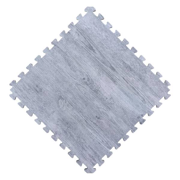 Norsk Gray 24 in. x 24 in. x 0.47 in. Foam Interlocking Floor Mat (6-pack)