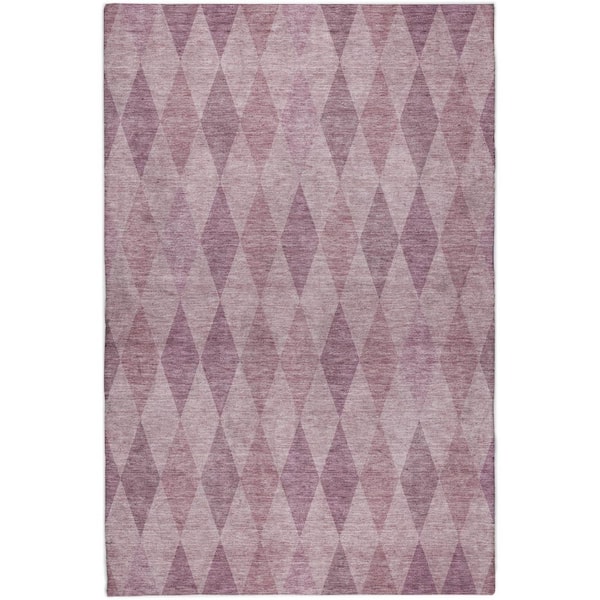 Dream Shag Premium Machine Washable Abstract ADS561 Blush 5 ft. x 7 ft. 6 in. Area Rug