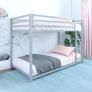 Mabel Silver Metal Twin Over Twin Bunk Bed