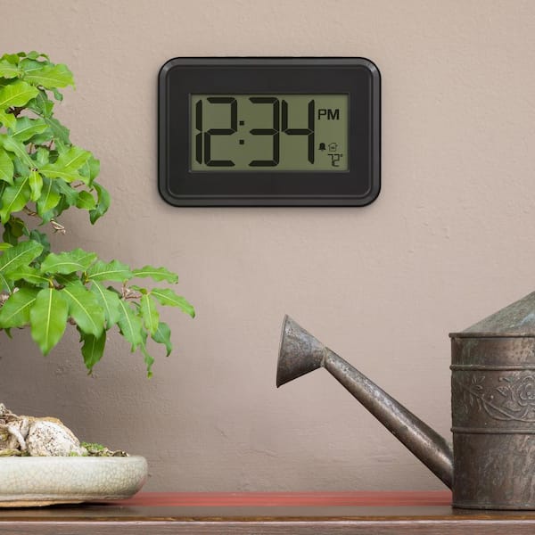 La Crosse Technology Digital Wall Clock, Wall Alarm Clock