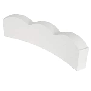 15.75 in. x 5.5 in. x 2 in. White Curved Scallop Concrete Edger (130- Piece Pallet)