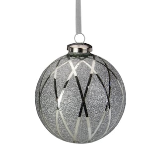 KC80238642 Elegant Details about   Holiday Lane Glass Gray Finial Ornament