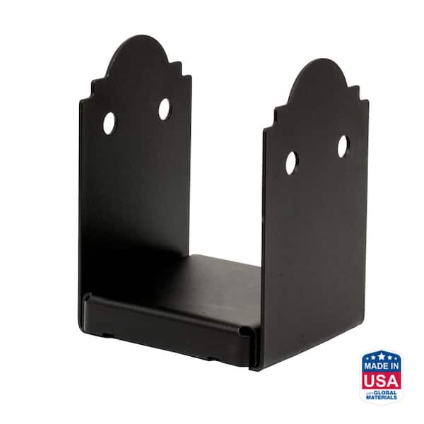 Simpson Strong-Tie Outdoor Accents Mission Collection ZMAX, Black Powder-Coated Post Base for 6x6 Nominal Lumber