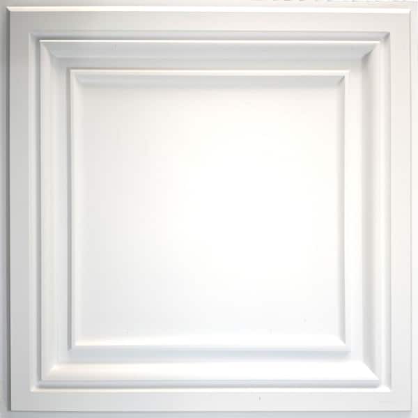 Genesis 2-ft x 2-ft Icon Coffer Black PVC Drop Ceiling Tile (1-Pack, 4-sq ft / Case)