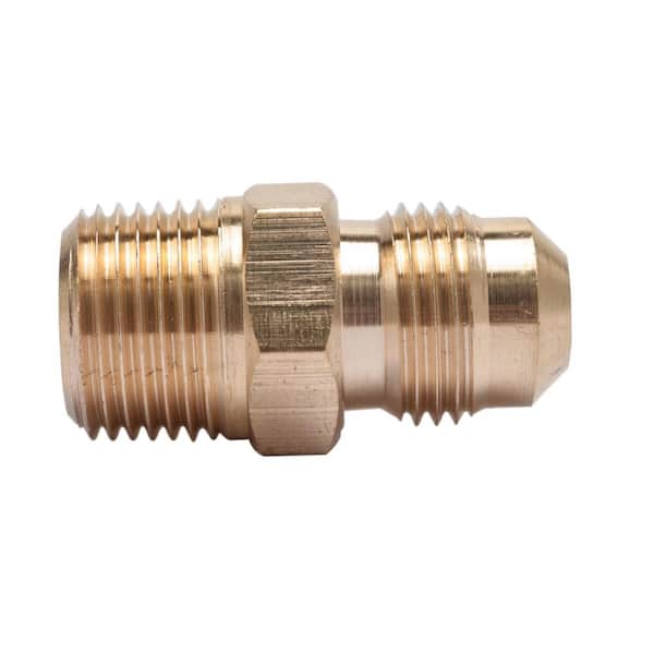 Ships Free 3/8" Flare Tube x 3/8 Male MPT Pipe Thread Adapter Brass Fitting  NPT