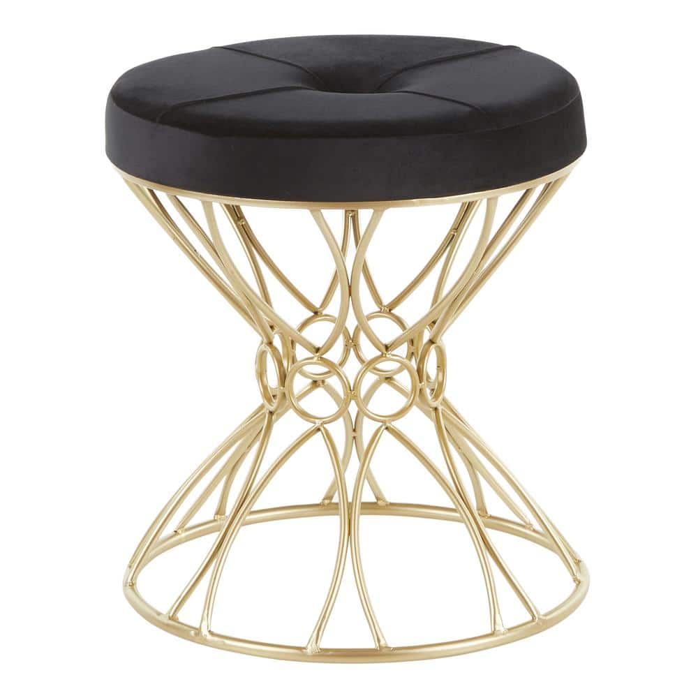 black and gold vanity chair