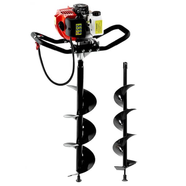 52cc Gas Powered Earth Auger Powerhead Drill 6 & 8-in Bits, Fence Post, Tree Planting, Post Hole Digger, Soil Cultivator