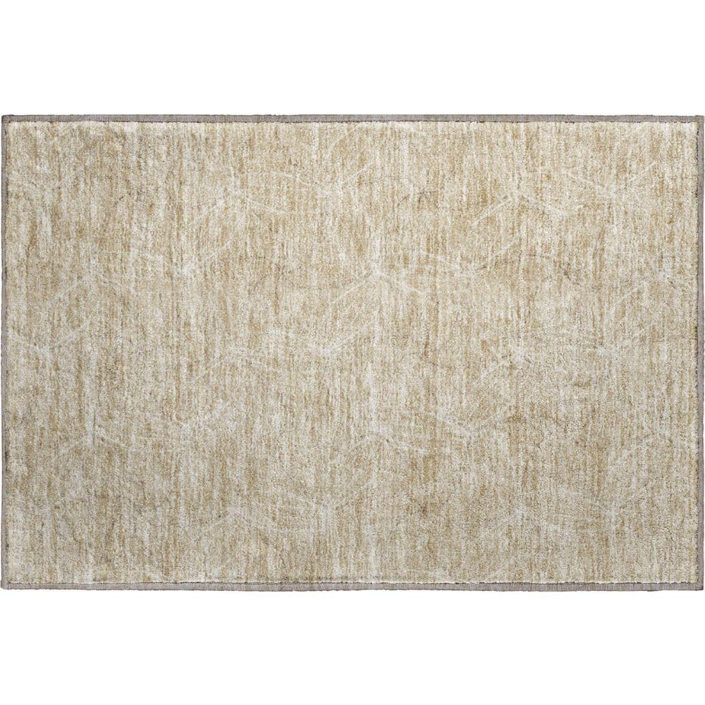 Mayfield Premium Machine Washable Abstract AMF968 Beige 1 ft. 8 in. x 2 ft. 6 in. Area Rug price history on PriceWatchPro
