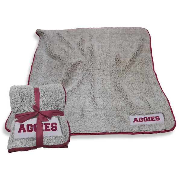 logobrands TX A&M Oatmeal Frosty Fleece Throw