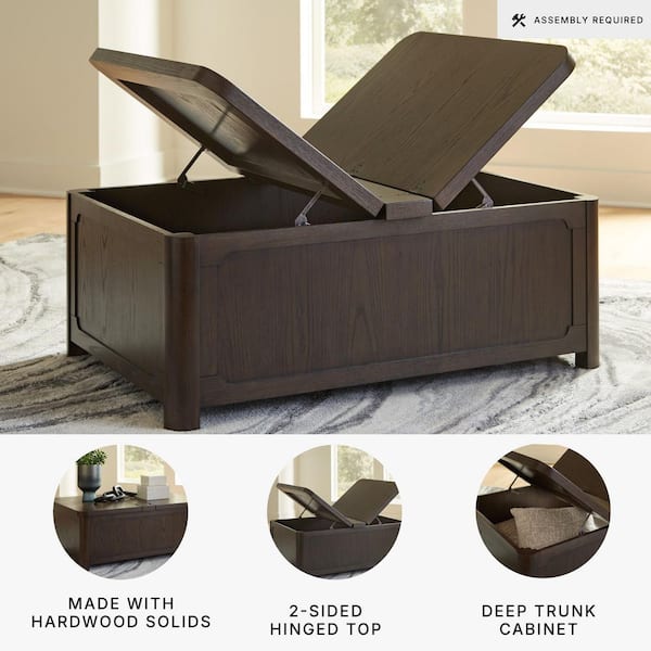 Signature DESIGN BY ASHLEY Breckington 46 in. Dark Brown Rectangle