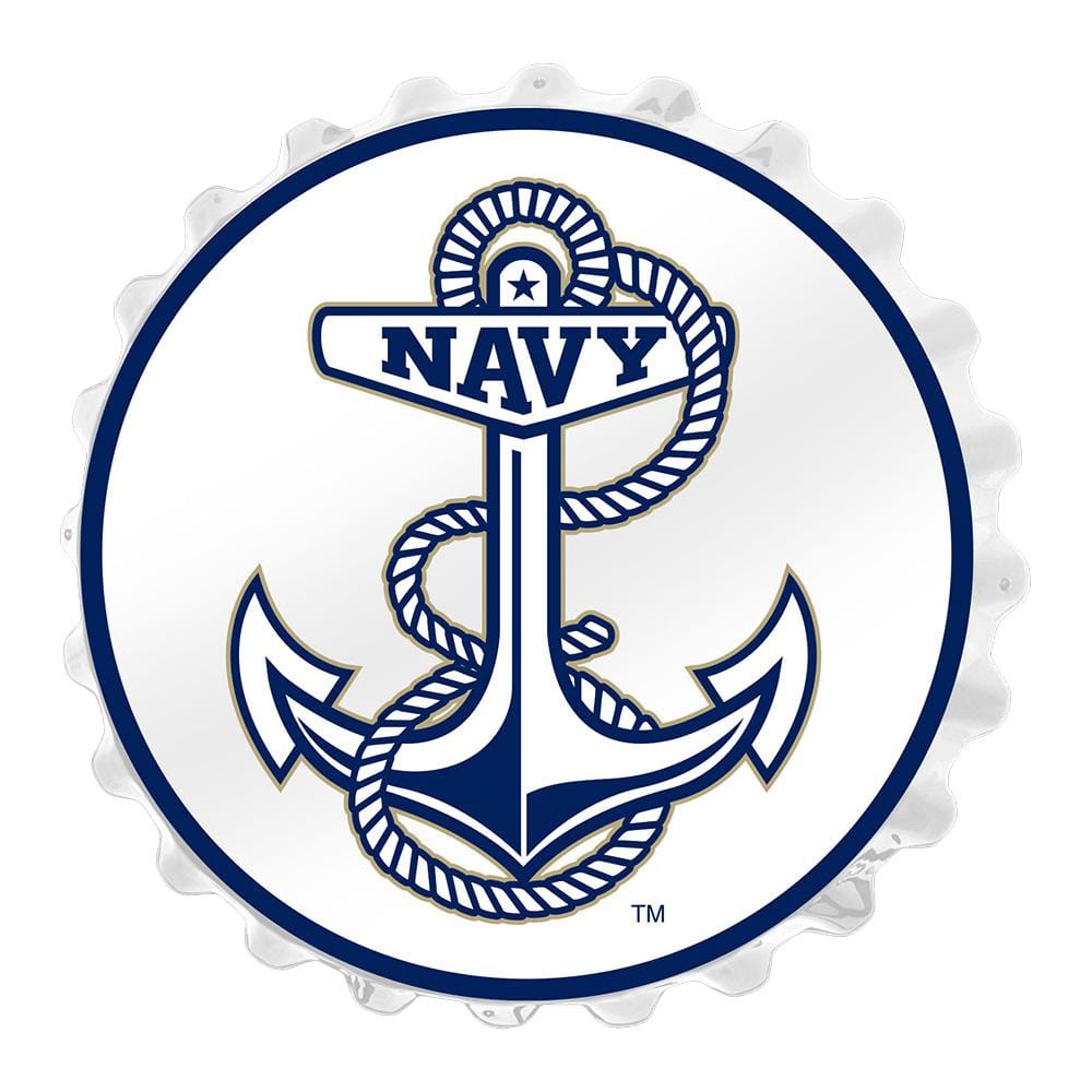 The Fan-Brand 19 in. Navy Midshipmen Anchor Plastic Bottle Cap