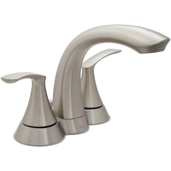 Darcy 4 in. Centerset 2-Handle Bathroom Faucet in Spot Resist Brushed Nickel