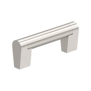 Composite 3 in. Modern Satin Nickel Bar Cabinet Pull