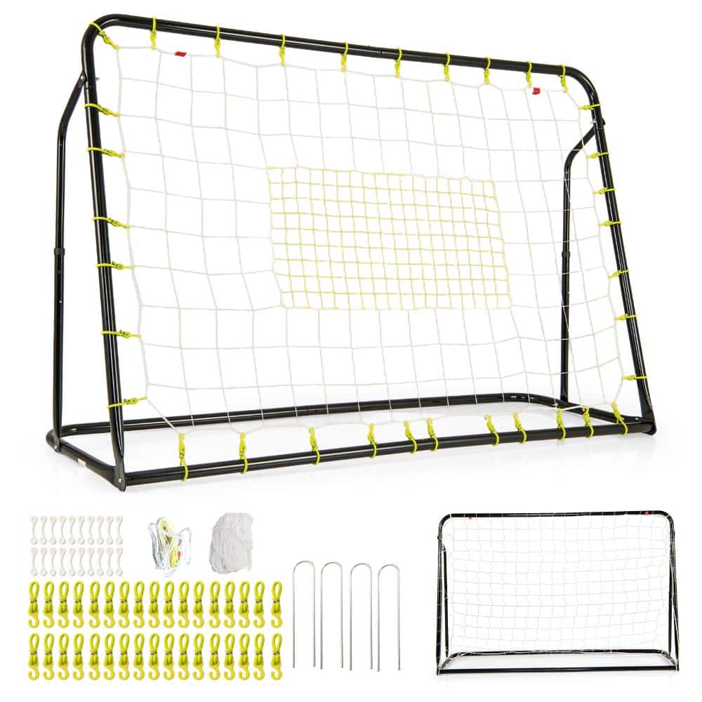 2-in-1 Kids Soccer Goal and Rebounder with Adjustable Height for Indoor and Outdoor Play, Black price history on PriceWatchPro