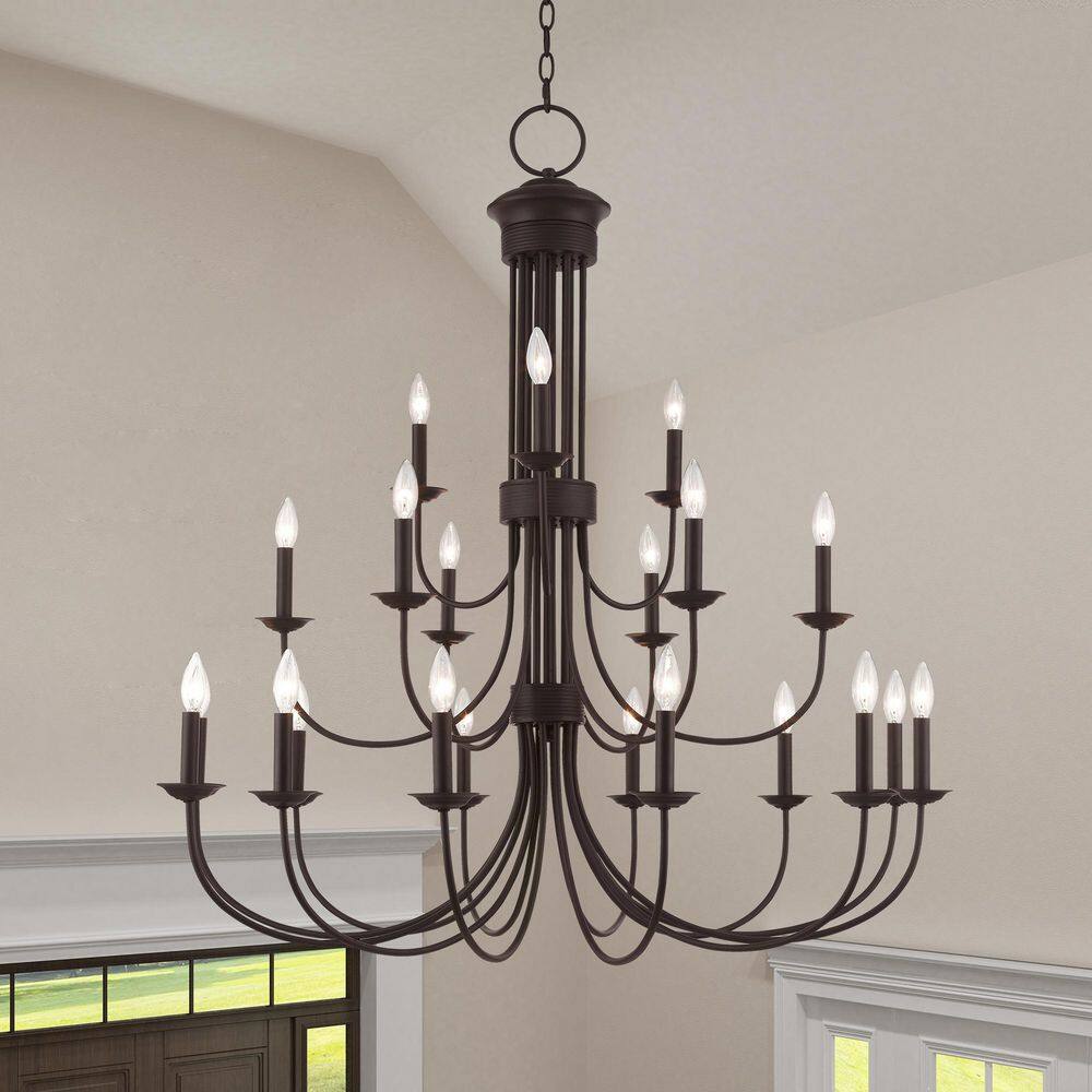 Estate 21-Light Bronze Extra Large Chandelier