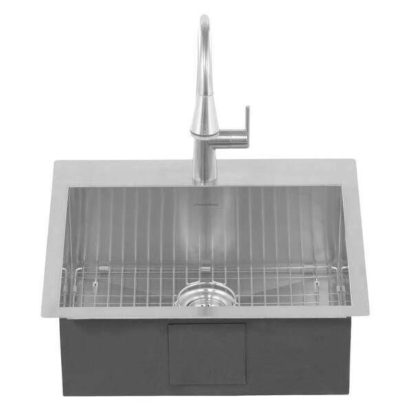 American Standard Kitchen Sink Drain with Strainer in Stainless Steel  9028000.075 - The Home Depot
