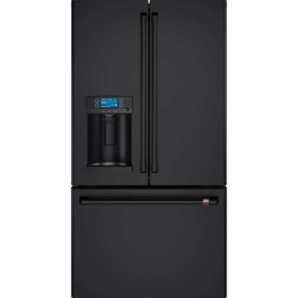 Cafe French Door Refrigerator Handle Kit in Flat Black CXLB3H3PMFB