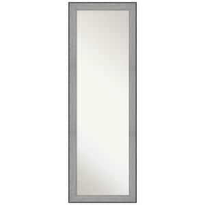 Outline Grey 17.50 in. x 51.50 in. Modern Rectangle Full Length Framed On the Door Mirror