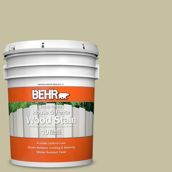 5 gal. #S350-3 Washed Olive Solid Color House and Fence Exterior Wood Stain
