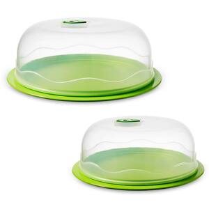 INSTAVAC Ready-Serve Domed Food Storage Container, BPA-Free 4-Piece Nesting Set with Vacuum Seal