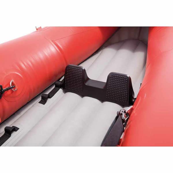 Excursion Pro Inflatable 2 Person Vinyl Kayak with Oars & Pump, Red (3 Pack)